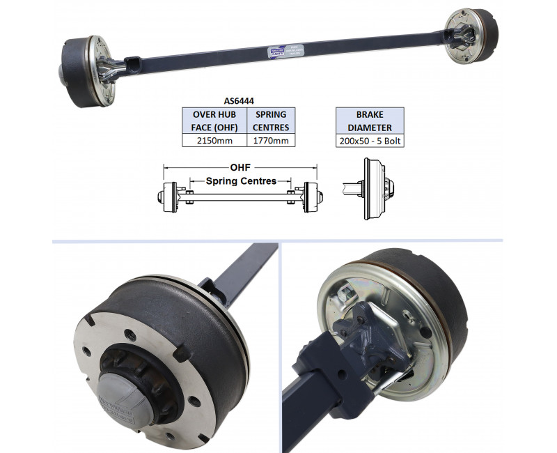 AXLE - TA510G TRI-AXLE - (CABLES DE FREIN À L'AVANT)