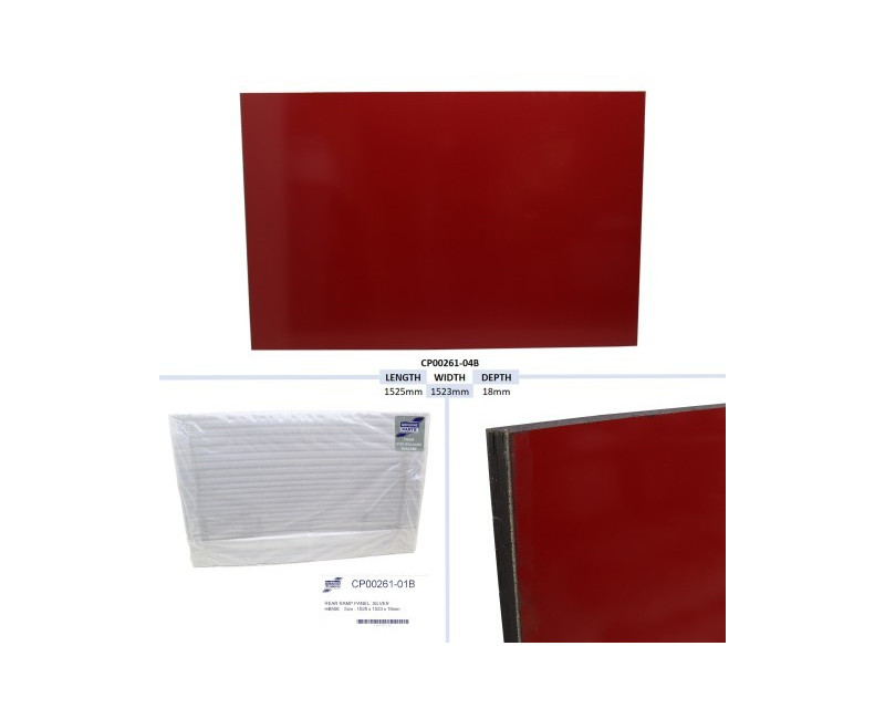 PANNEAU DE RAMPE ARRIERE, ROUGE - HB506 TAILLE - 1525 X 1523 X 18MM