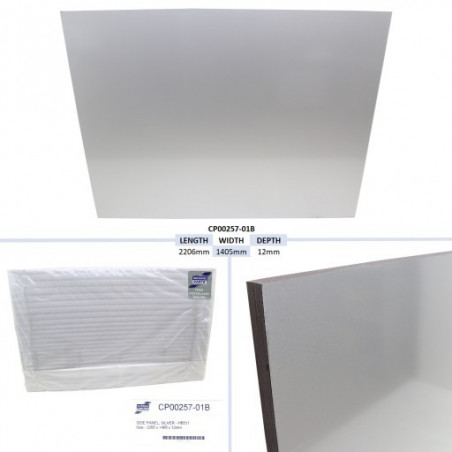 PANNEAU LATERAL, ARGENT - HB511 TAILLE - 2206 X 1405 X 12MM