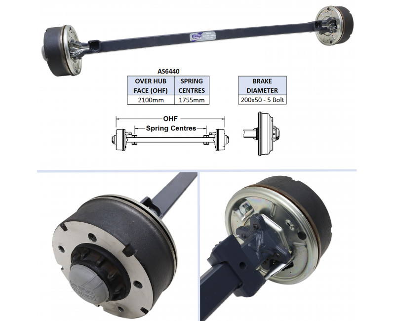 ESSIEU COMPLET - LM1*7G3, EVENTA & BIAB (2.3M) - FREINS 8"