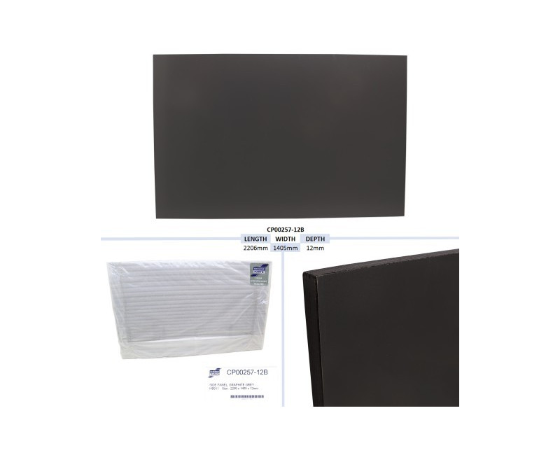PANNEAU LATERAL, GRIS GRAPHITE - HB511 TAILLE - 2206 X 1405 X 12MM