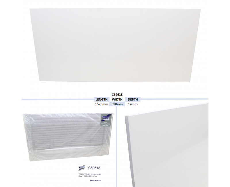PANNEAU AVANT, BLANC - BV84 TAILLE - 1520 X 690 X14MM