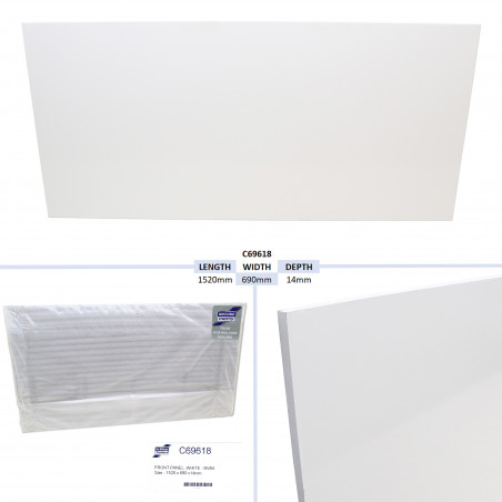 PANNEAU AVANT, BLANC - BV84 TAILLE - 1520 X 690 X14MM