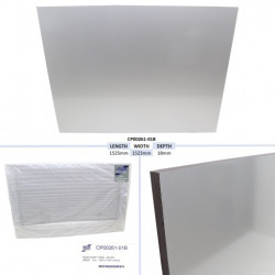 PANNEAU DE RAMPE ARRIERE, ARGENT - HB506 TAILLE - 1525 X 1523 X 18 MM