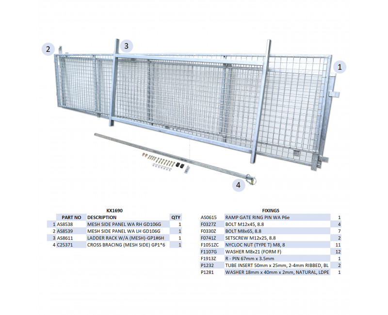 KIT REHAUSSES GRILLAGEES  - GP106H