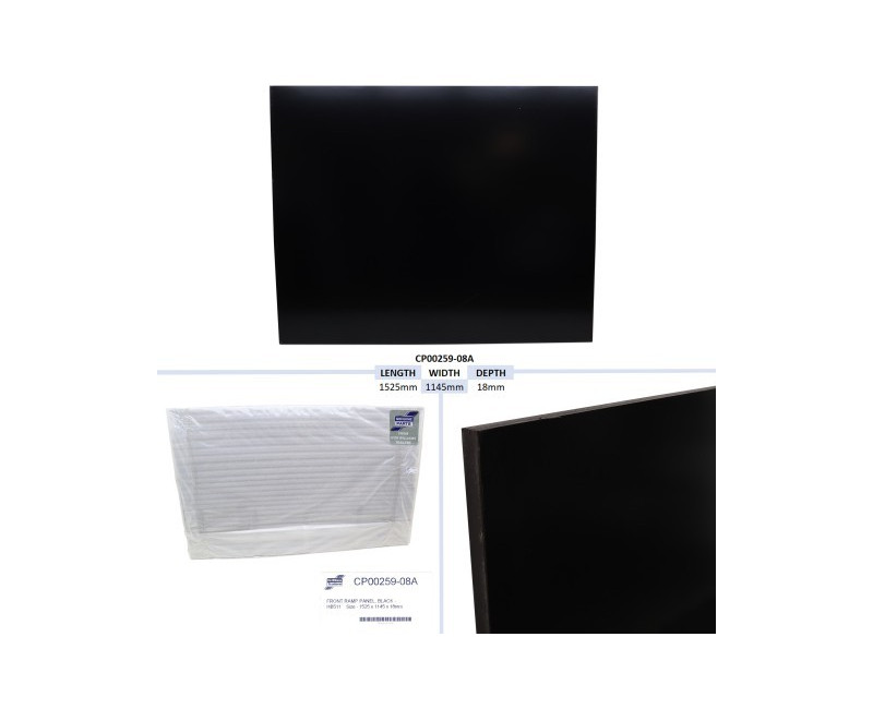 PANNEAU DE RAMPE AVANT, NOIR - HB511 TAILLE - 1525 X 1145 X 18MM