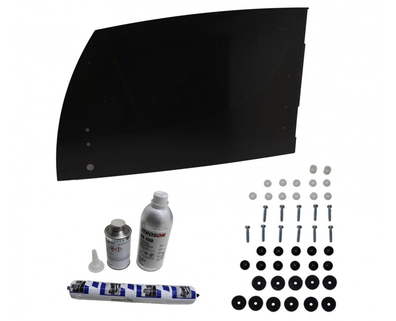 KIT DE REMPLACEMENT DE VITRE LATERALE AVANT - CÔTE DROIT (HBX403/506)