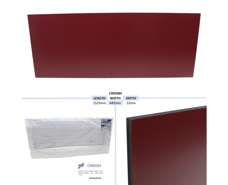 PANNEAU AVANT GAUCHE, ROUGE - HB401, HB505 TAILLE - 1525 X 445X 12MM