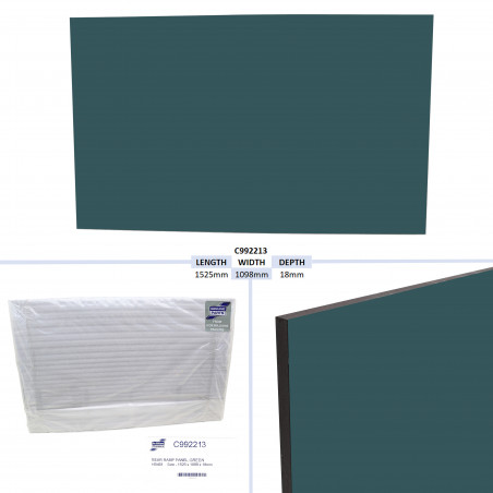PANNEAU DE RAMPE ARRIERE, VERT - HB401 TAILLE - 1525 X 1098 X 18 MM
