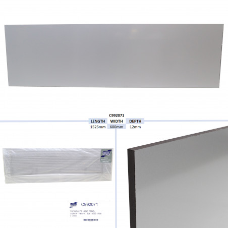 PANNEAU AVANT GAUCHE, ARGENT - HB510 TAILLE - 1525 X 600 X 12MM