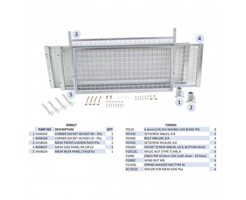 KIT REHAUSSES GRILLAGEES - P5E (HAYON)