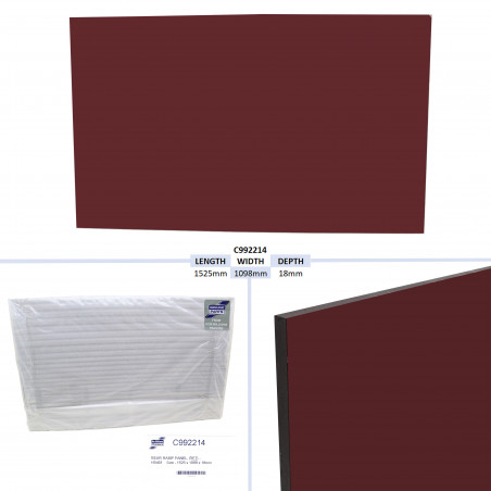 PANNEAU DE RAMPE ARRIERE, ROUGE - HB401 TAILLE - 1525 X 1098 X 18MM
