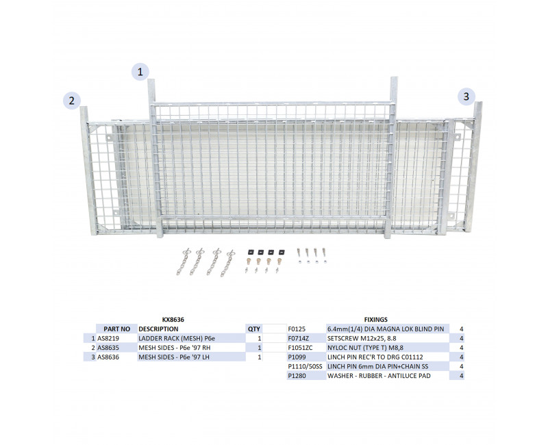 KIT REHAUSSES GRILLAGEES - P6E/P6B (RAMPE)