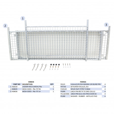 KIT REHAUSSES GRILLAGEES - P6E/P6B (RAMPE)