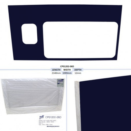 PANNEAU LATERAL AVANT GAUCHE, BLEU BALA - HB403, HB506 (09/17+) TAILLE - 2140 X 1099 X 12MM