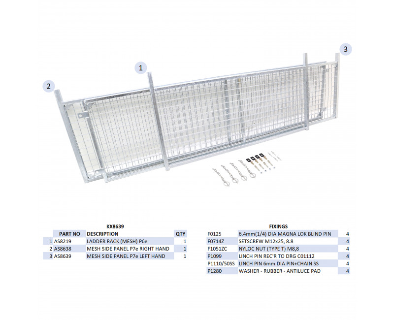 KIT REHAUSSES GRILLAGEES - P7E/P7B (RAMPE)