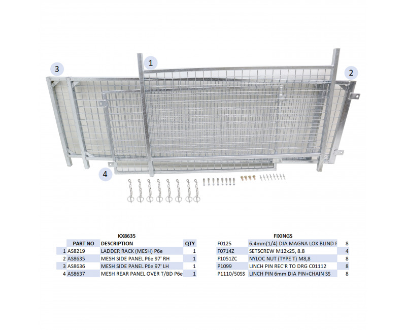 KIT REHAUSSES GRILLAGEES - P6E/P6B (HAYON)