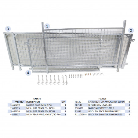 KIT REHAUSSES GRILLAGEES - P6E/P6B (HAYON)