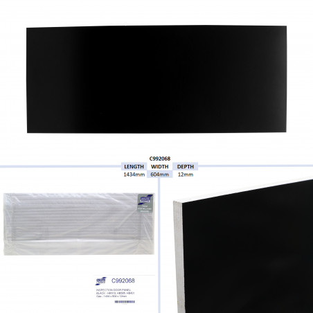 PANNEAU DE PORTE D'INSPECTION, NOIR - HB510, HB505, HB401 TAILLE - 1434 X 604 X 12 MM