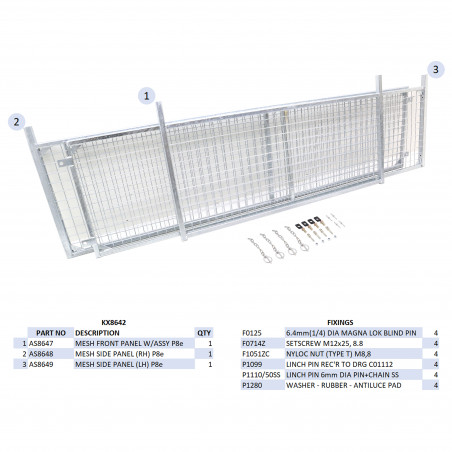 KIT REHAUSSES GRILLAGEES - P8E/P8B (RAMPE)