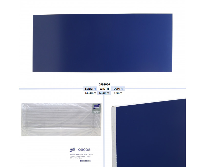 PANNEAU DE PORTE D'INSPECTION, BLEU - HB510, HB505, HB401 TAILLE - 1434 X 604 X 12 MM