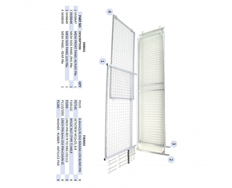 KIT REHAUSSES GRILLAGEES- P8E/P8B (HAYON)