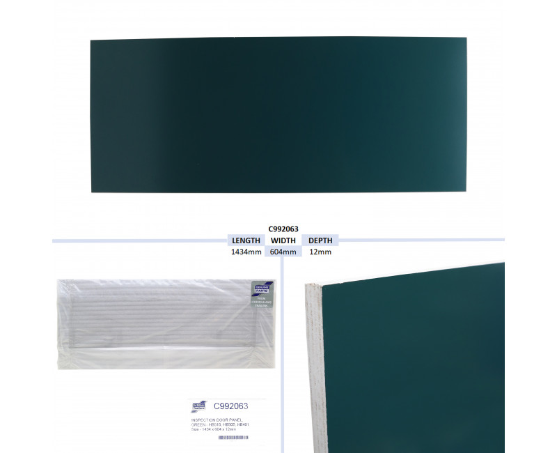 PANNEAU DE PORTE D'INSPECTION, VERT - HB510, HB505, HB401 TAILLE - 1434 X 604 X 12 MM