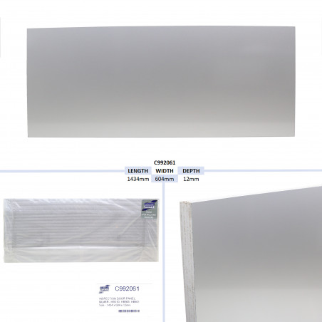 PANNEAU DE PORTE D'INSPECTION, ARGENT - HB510, HB505, HB401 TAILLE - 1434 X 604 X 12 MM