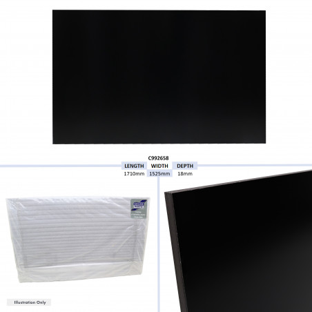 PANNEAU DE RAMPE ARRIERE, NOIR - TAILLE HB610 - 1710X 1525 X 18MM