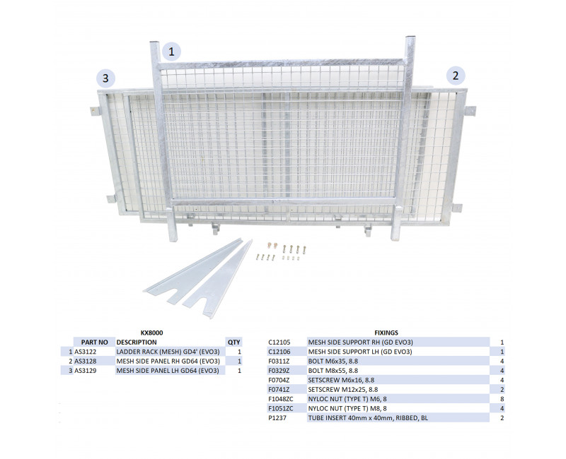 KIT REHAUSSES GRILLAGEES  - - GD64 (MK3) (RAMPE)