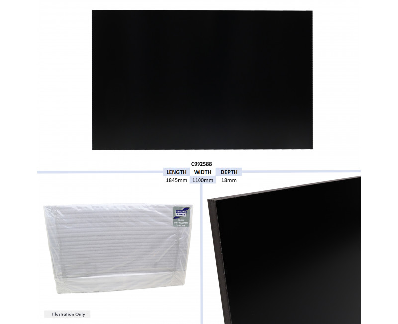 PANNEAU DE RAMPE AVANT, NOIR - HB610 TAILLE - 1845 X 1100 X 18MM