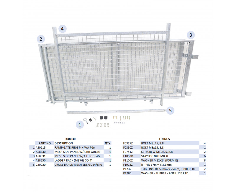 KIT REHAUSSES GRILLAGEES - GD64G (MK2) (RAMPE)