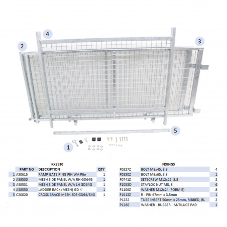 KIT REHAUSSES GRILLAGEES - GD64G (MK2) (RAMPE)