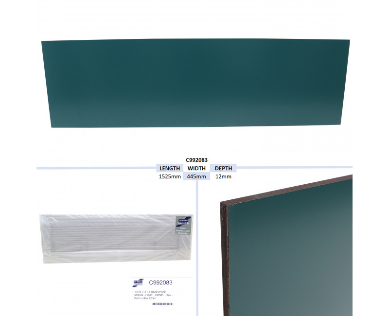 PANNEAU AVANT GAUCHE, VERT - HB401, HB505 TAILLE - 1525 X 445X 12MM