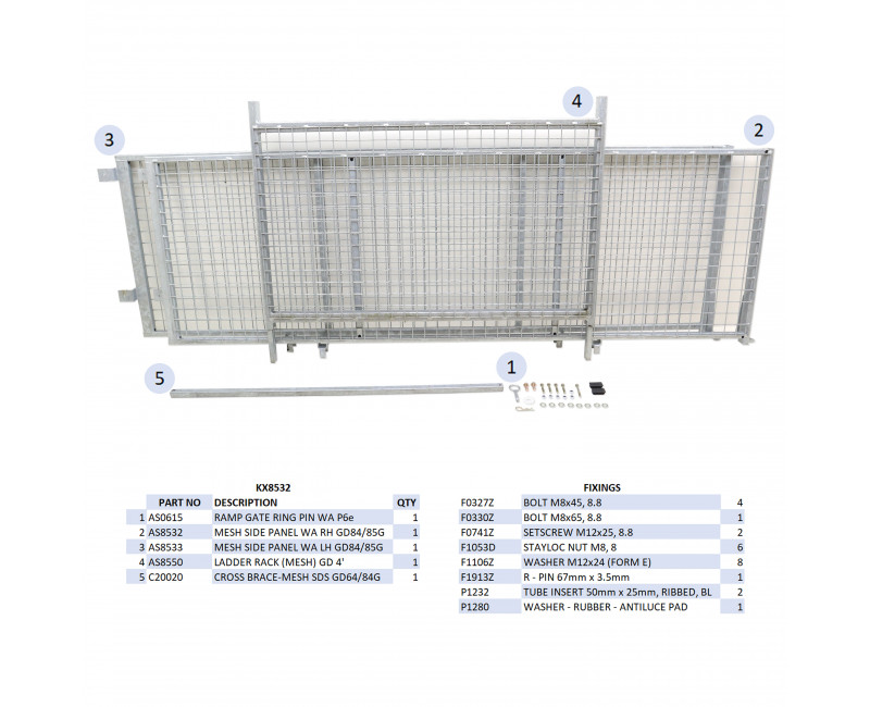 KIT REHAUSSES GRILLAGEES - GD84G (MK2) (RAMPE)