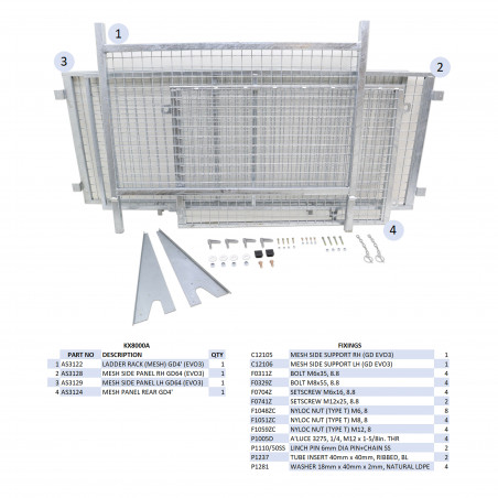 KIT REHAUSSES GRILLAGEES  - - GD64 (MK3) (HAYON)