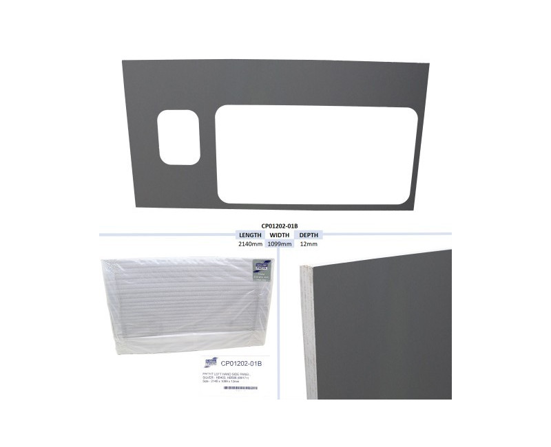PANNEAU LATERAL AVANT GAUCHE, ARGENT - HB403, HB506 (09/17+) TAILLE - 2140 X 1099 X 12MM
