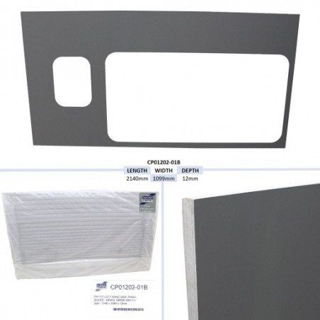 PANNEAU LATERAL AVANT GAUCHE, ARGENT - HB403, HB506 (09/17+) TAILLE - 2140 X 1099 X 12MM