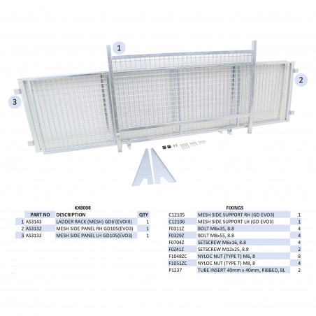 KIT REHAUSSES GRILLAGEES  - GD106 (MK3) (RAMPE)