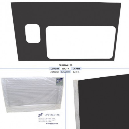 PANNEAU LATERAL AVANT GAUCHE, GRIS GRAPHITE - HB511 (09/17+) TAILLE - 2140 X 1256 X 12MM