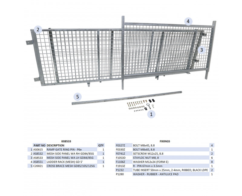 KIT REHAUSSES GRILLAGEES - GD85G (MK2) (RAMPE)