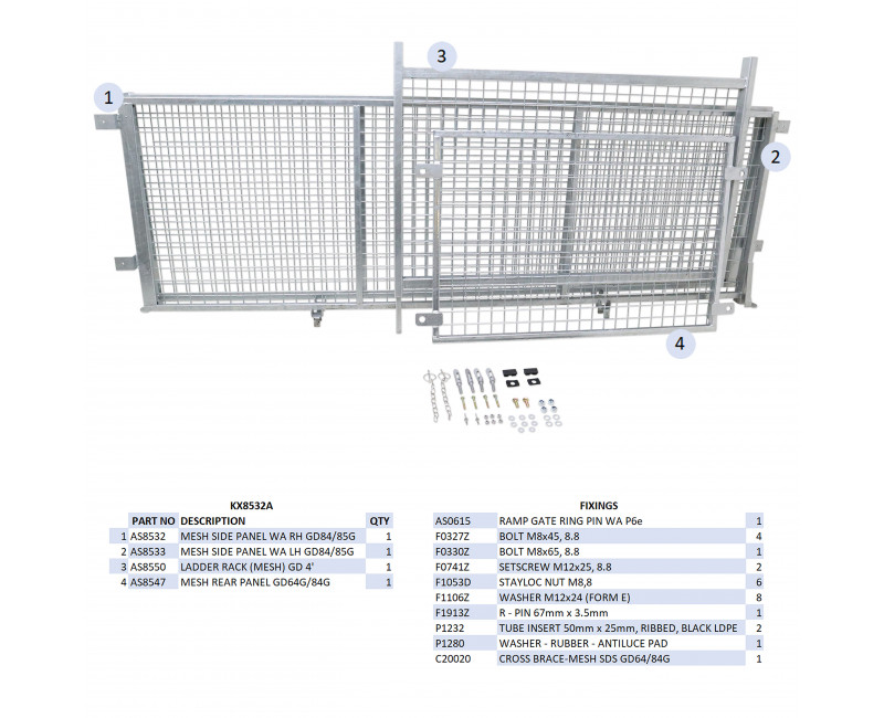 KIT REHAUSSES GRILLAGEES- GD84G (MK2) (HAYON)
