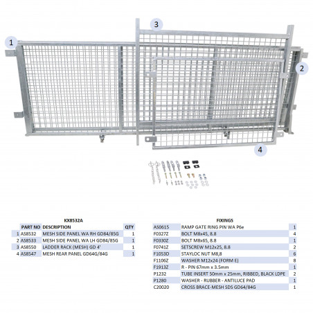 KIT REHAUSSES GRILLAGEES- GD84G (MK2) (HAYON)