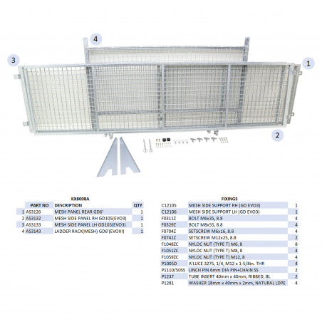 KIT REHAUSSES GRILLAGEES  - GD106 (MK3) ((HAYON)