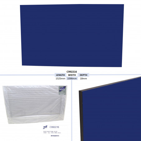 PANNEAU DE RAMPE ARRIERE, BLEU - HB401 TAILLE - 1525 X 1098 X 18 MM