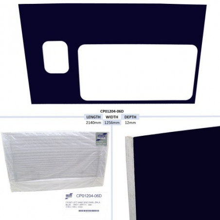 PANNEAU LATERAL AVANT GAUCHE, BLEU BALA - HB511 (09/17+) TAILLE - 2140 X 1256 X 12MM