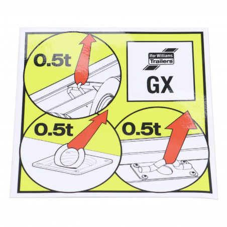 AUTOCOLLANT POUR POINT D'ARRIMAGE - GX