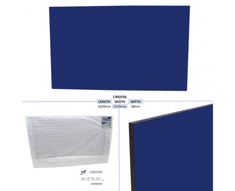 PANNEAU DE RAMPE ARRIERE, BLEU - TAILLE HB510 - 1620 X 1525 X 18 MM