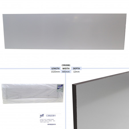 PANNEAU AVANT GAUCHE, ARGENT - HB401, HB505 TAILLE - 1525 X 445X 12MM