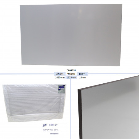 PANNEAU DE RAMPE ARRIERE, ARGENT - TAILLE HB510 - 1620 X 1525 X 18 MM